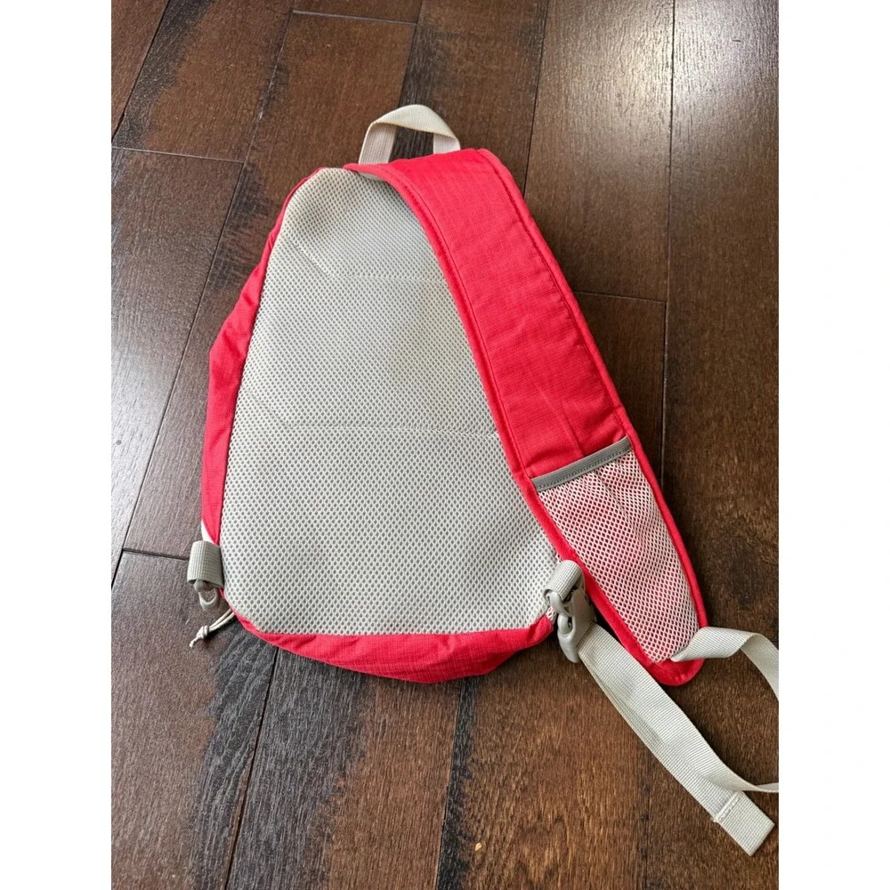 Eddie Bauer Sling Backpack OS Red Excellent Crossbody Hiking Travel Bag